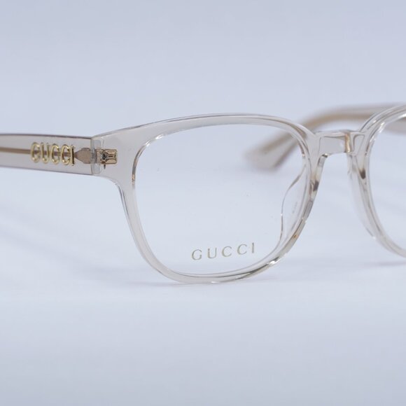 🕶️ New Gucci GG1746OA 002 Eyeglasses - Transparent Pale Pink Frame - Picture 4 of 10